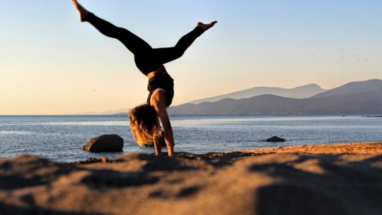 Yoga by the Pacific Ocean